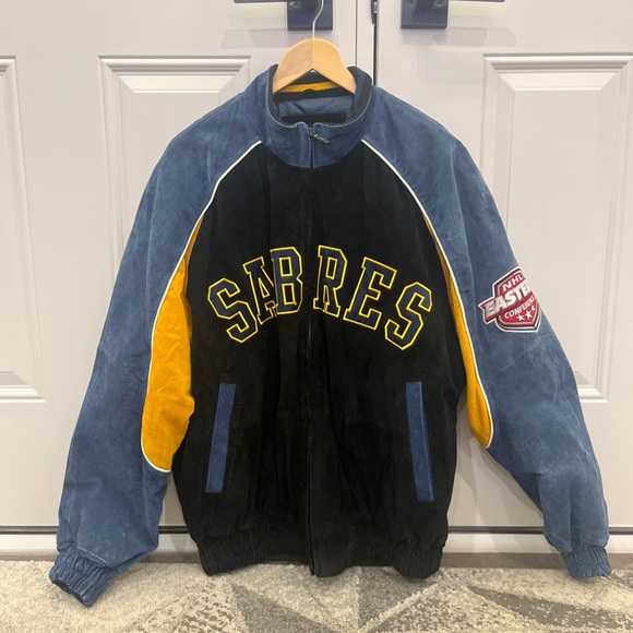 Buffalo Sabres Vintage Suede Jacket Rare Mint Condition Official NHL Licensed - Picture 8 of 9